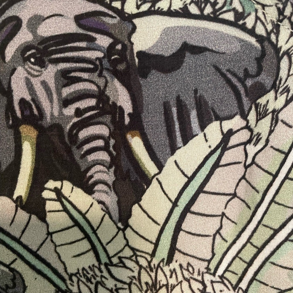 Anthropologie Bl^nk London Animal Elephant Print Safari Long sleeve‎ Medium Boho - Picture 3 of 8